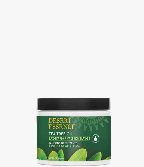 Desert Essence Facial Cleansing Pads, Tea Tree, 50ct.