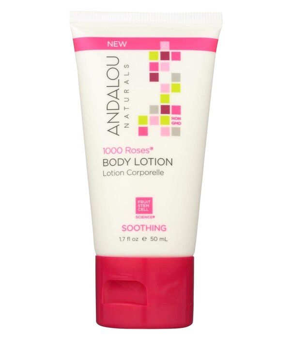 Andalou Body Lotion, 1000 Roses, 1.7oz. travel