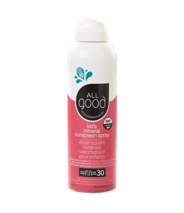 All Good Sunscreen, Kids Spray SPF 30, 6oz