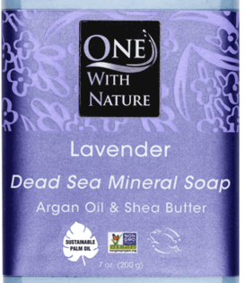 One With Nature Dead Sea Mineral Soap, Lavender, 7oz.