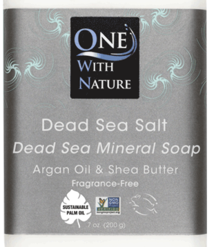 One With Nature Dead Sea Mineral Soap, Dead Sea Salt, 7oz.