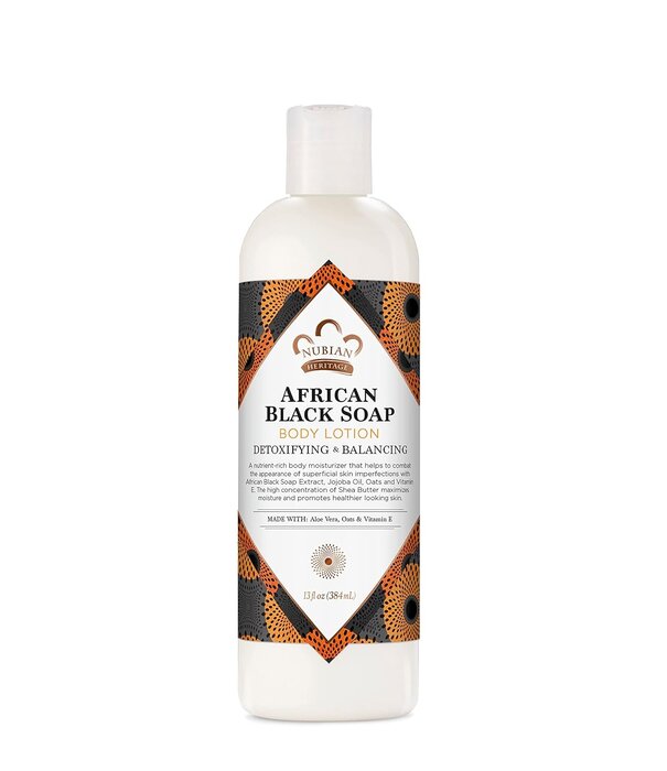 Nubian Heritage Lotion, African Black Soap, 13oz.
