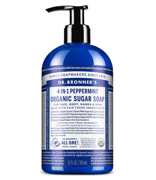 Dr. Bronner's Sugar Soap, Peppermint, Organic, 12oz.