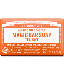 Dr. Bronner's Pure Castile Bar Soap, Tea Tree, 5oz.