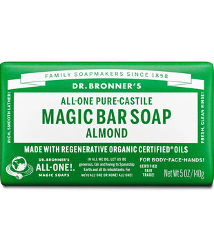 Dr. Bronner's Pure Castile Bar Soap, Almond, 5oz.