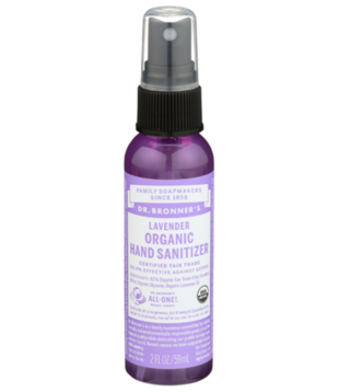 Dr. Bronner's Hand Sanitizer, Lavender, Organic, 2oz.