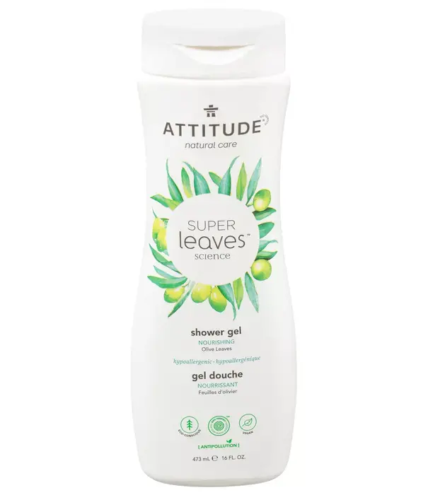 Attitude Super Leaves Shower Gel, Nourishing, Pear & Amber 16oz.
