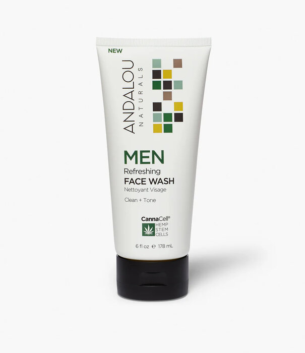 ANDALOU NATURALS Andalou Naturals Face Wash, Refreshing, Men, 6oz.