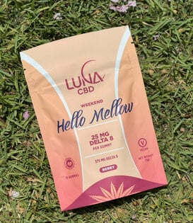 Luna Weekend HELLO MELLOW D8 Gummies, 25mg, 15ct