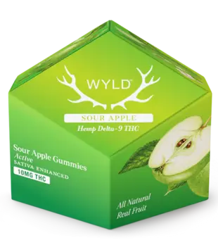 Wyld Gummies Sour Apple, 10mg THC, 10ct