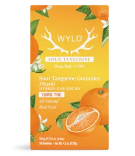 Wyld Gummies Sour Tangerine, 10mg THC, Hybrid, 30ct