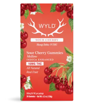 Wyld Gummies Sour Cherry, 10mg THC, 30ct