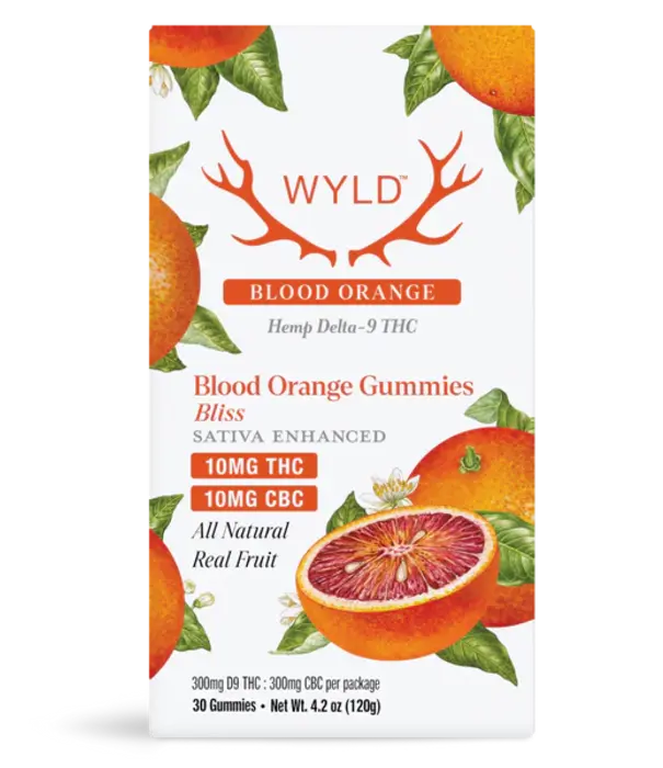 WYLD Wyld Gummies Blood Orange, 10mg THC, 10mg CBC, 30ct
