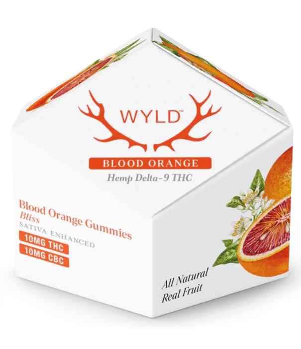 WYLD Wyld Gummies Blood Orange, 10mg THC, 10mg CBC, 10ct