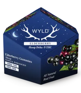 Wyld Gummies Elderberry, 10mg THC + 5mg CBN, Sleep, 10ct