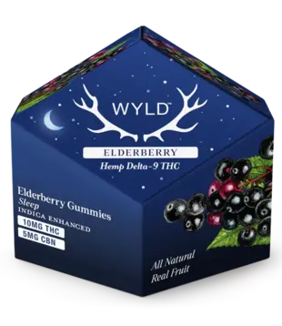 Wyld Gummies Elderberry, 10mg THC + 5mg CBN, Sleep, 10ct