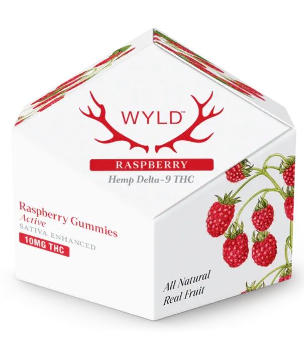 WYLD Wyld Gummies Raspberry, 10mg THC, Sativa, 10ct