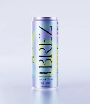 Brez Drift, 5mg THC, 75mg CBD, Wild Blueberry & Lotus, 12oz 4pk