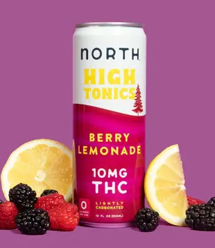 North High Tonics Berry Lemonade, 10mg THC, 12oz, 4pk