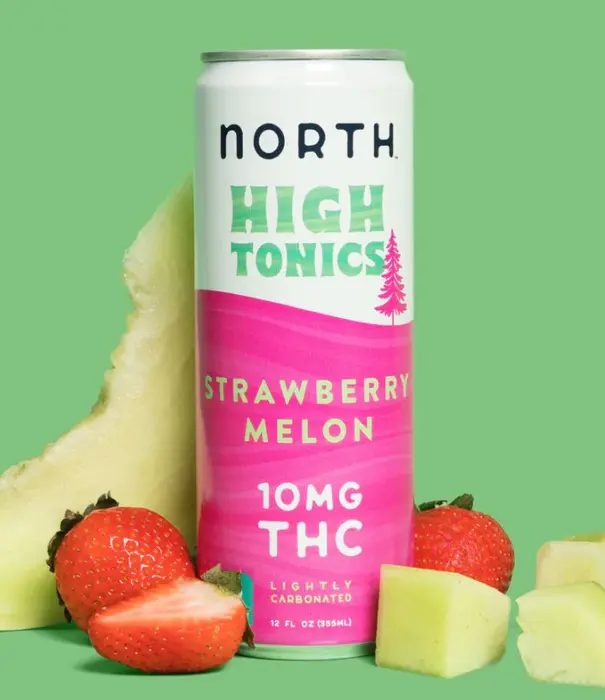 North High Tonics Strawberry Melon, 10mg THC, 12oz., 4pk