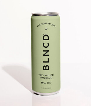 BLNCD THC Mocktail, Cucumber Mojito, 10mg THC, 12oz, 4pk
