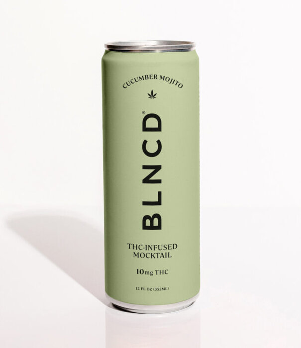 BLNCD THC Mocktail, Cucumber Mojito, 10mg THC, 12oz, 4pk