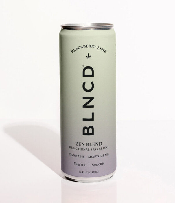 BLNCD Zen Blend, Blackberry Lime THC Elixir, 5mg, 4pk