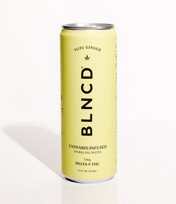 BLNCD Sparkling Water, Yuzu Ginger, 5mg THC, 4pk