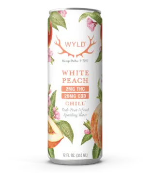 Wyld White Peach, 2mg THC, 12oz, 4pk