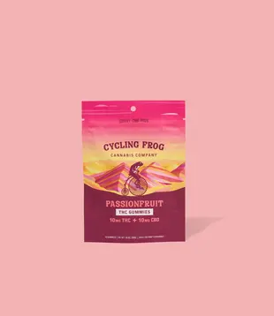 Cycling Frog 10mg THC, 10mg CBD Gummies, Passionfruit, 10ct