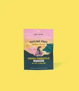 Cycling Frog 5mg THC, 25mg CBD Gummies, Mango Pineapple, 10ct
