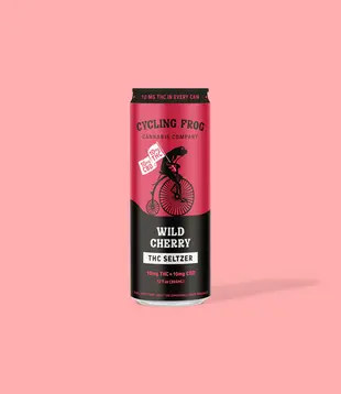 Cycling Frog, 10mg Wild Cherry THC Seltzer 12oz, 6pk
