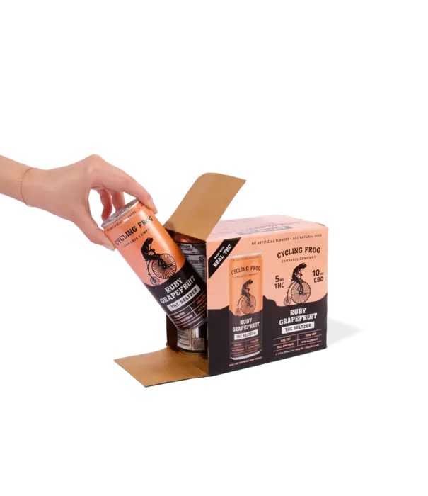Cycling Frog Ruby Grapefruit THC Seltzer, 5mg, 6pk