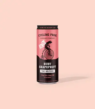 Cycling Frog, 10mg Ruby Grapefruit THC Seltzer 12oz, 6pk