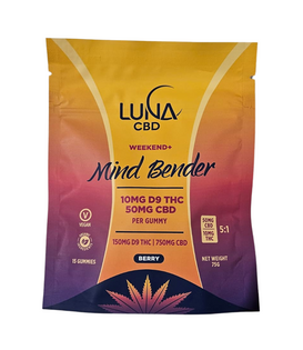 Luna Weekend+ 10mg D9 Gummies: Mind Bender