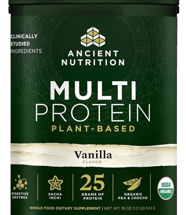 Ancient Nutrition Ancient Nutrition Multi Protein, Plant, Vanilla Bean, 15srv