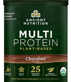 Ancient Nutrition Multi Protein, Plant, Milk Chocolate, 15srv