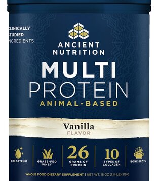 Ancient Nutrition Multi Protein, Animal, Vanilla, 15srv