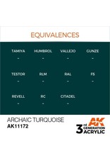 AK Interactive 3RD GEN ACRYLIC ARCHAIC TURQUOISE 17ML