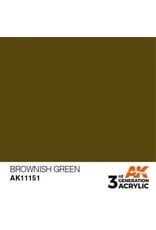 AK Interactive 3RD GEN ACRYLIC BROWNISH GREEN 17ML