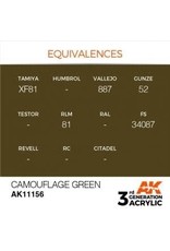 AK Interactive 3RD GEN ACRYLIC CAMOUFLAGE GREEN 17ML