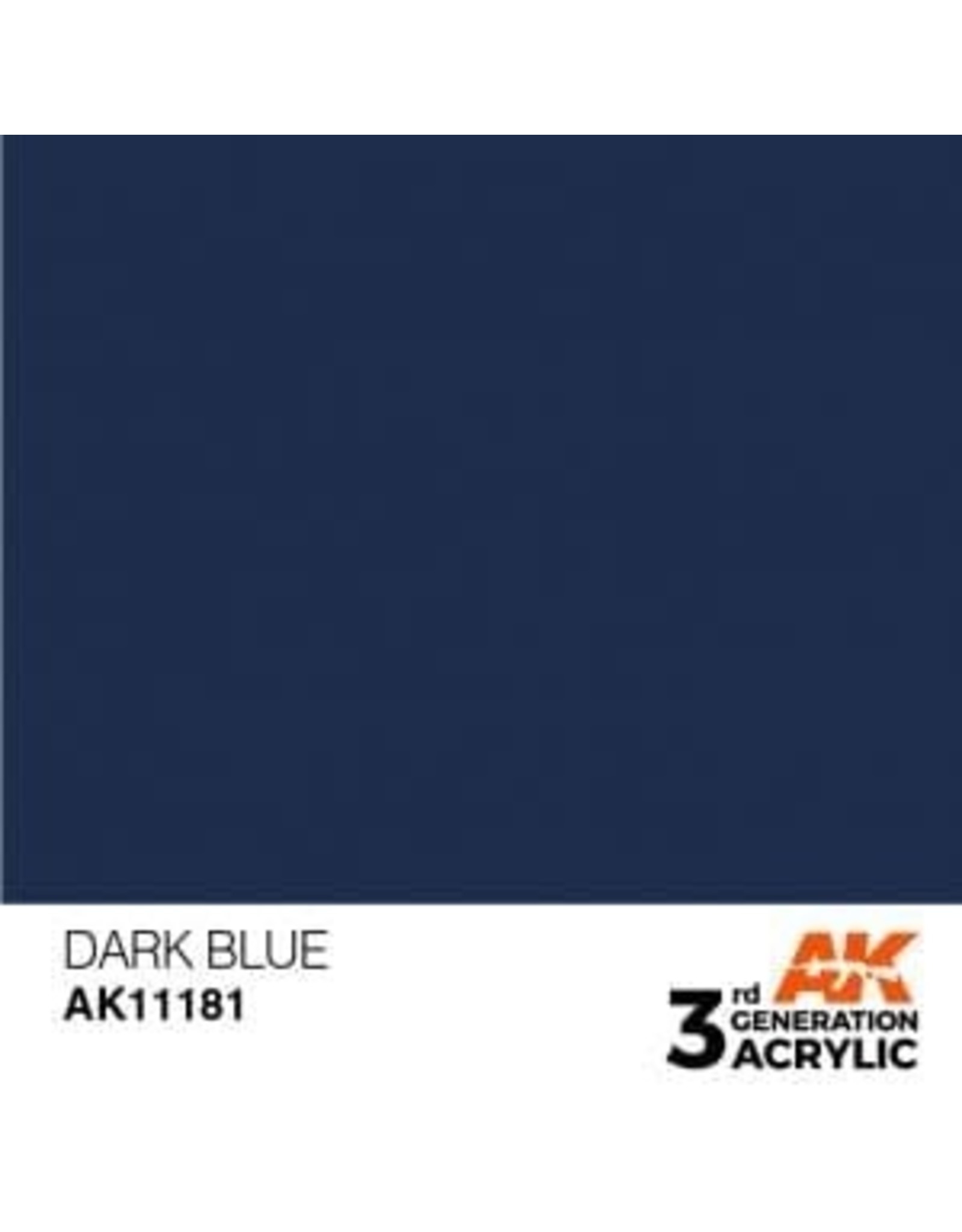 AK Interactive 3RD GEN ACRYLIC DARK BLUE 17ML