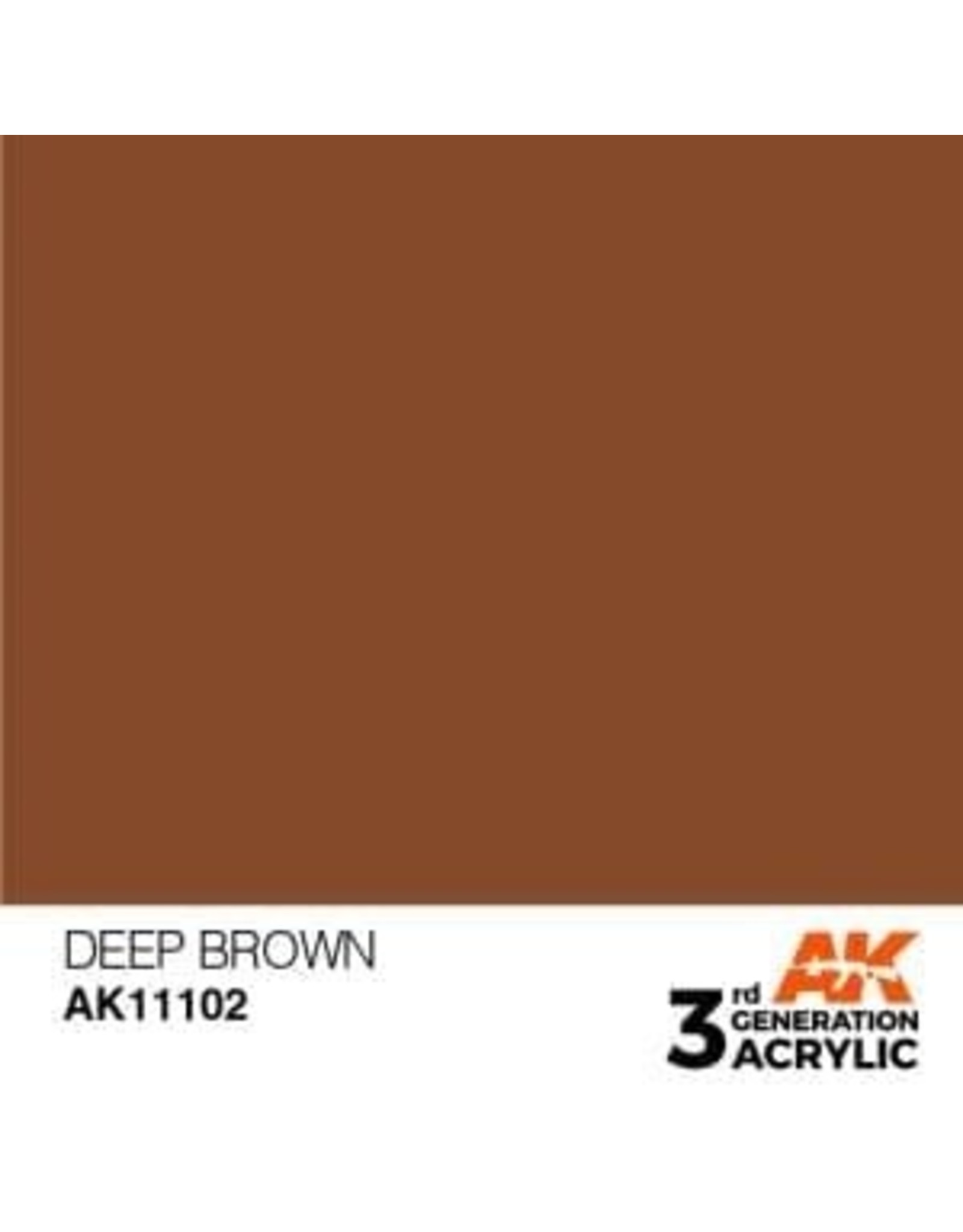 AK Interactive 3RD GEN ACRYLIC DEEP BROWN 17ML