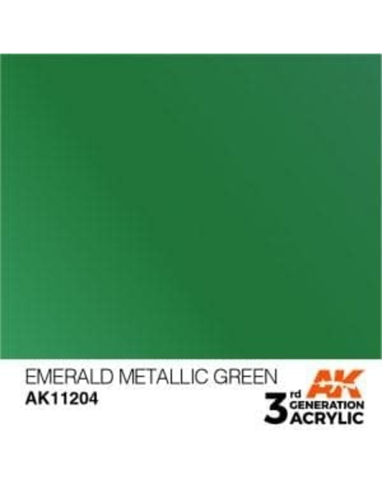 AK Interactive 3RD GEN ACRYLIC EMERALD METALLIC GREEN 17ML