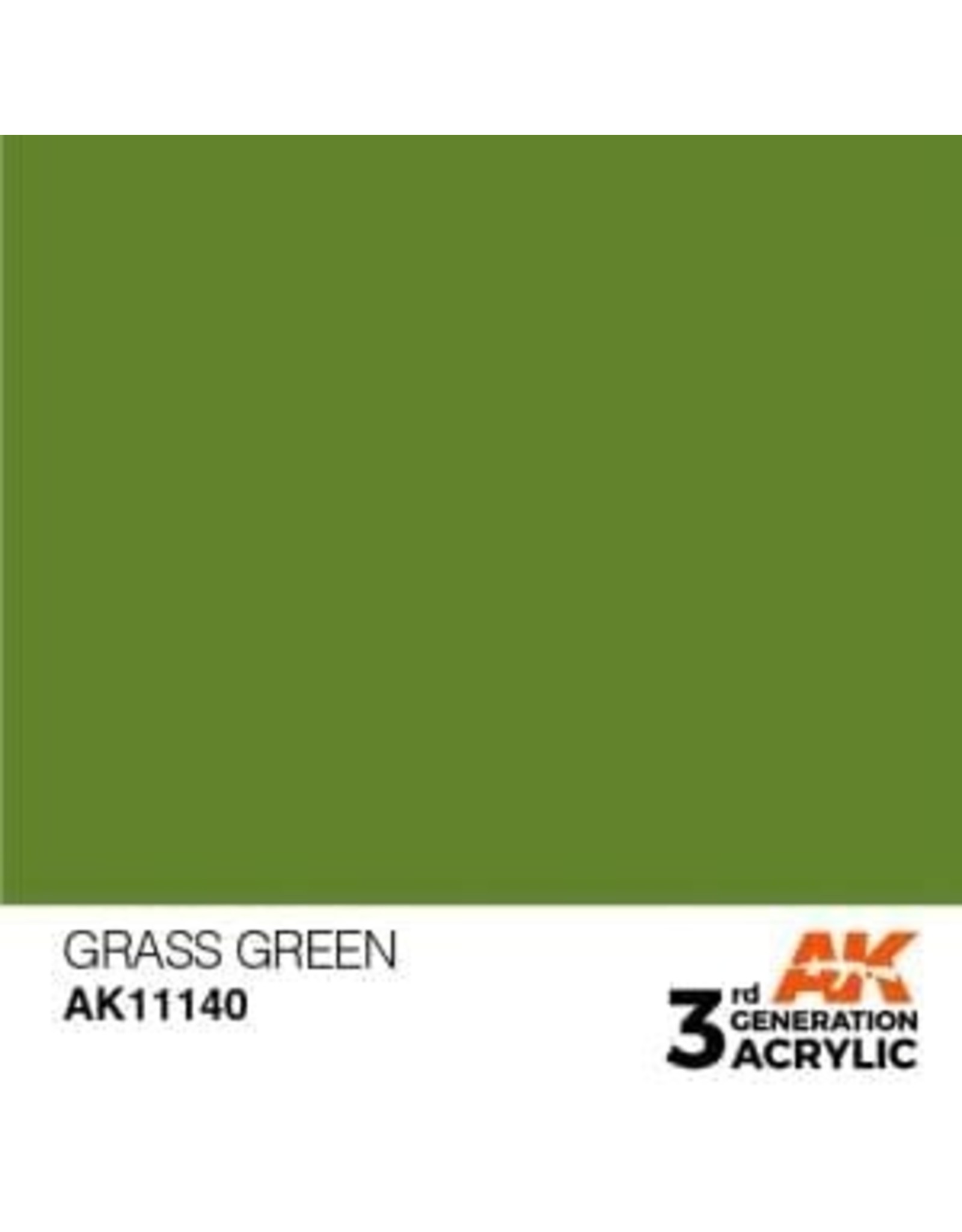 AK Interactive 3RD GEN ACRYLIC GRASS GREEN 17ML