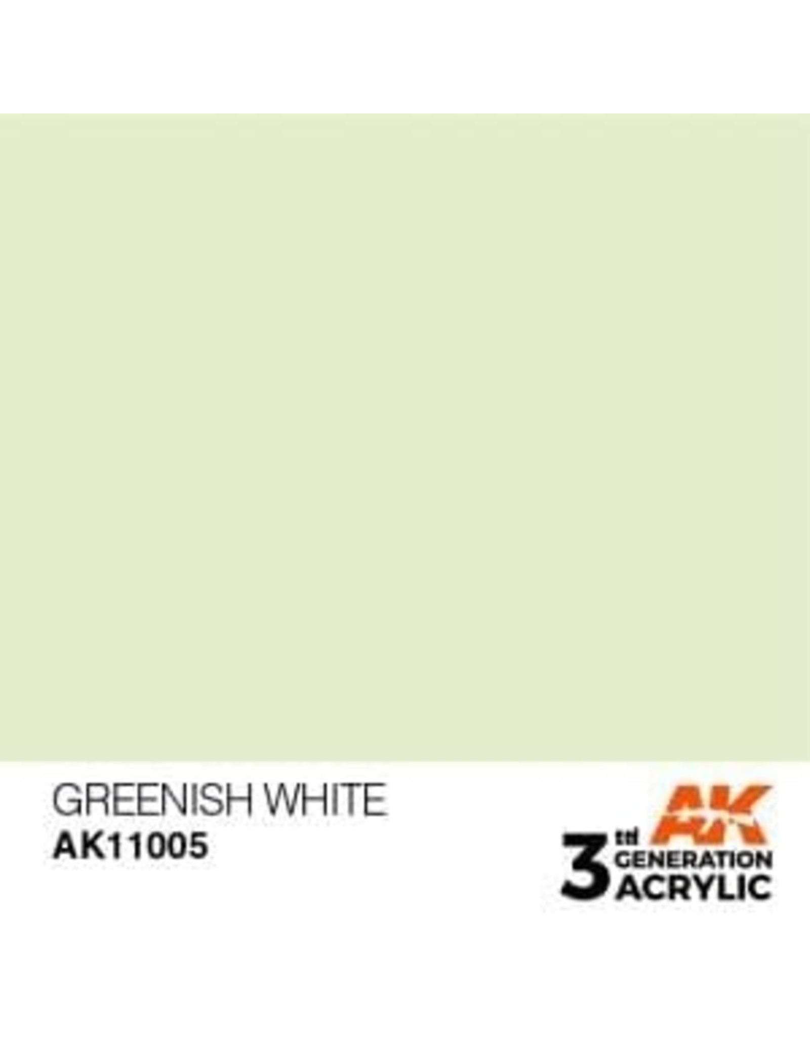 AK Interactive 3RD GEN ACRYLIC GREENISH WHITE 17ML