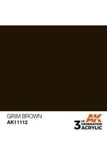 AK Interactive 3RD GEN ACRYLIC GRIM BROWN 17ML