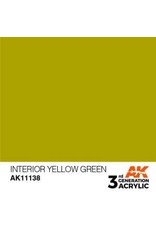 AK Interactive 3RD GEN ACRYLIC INTERIOR YELLOW GREEN 17ML