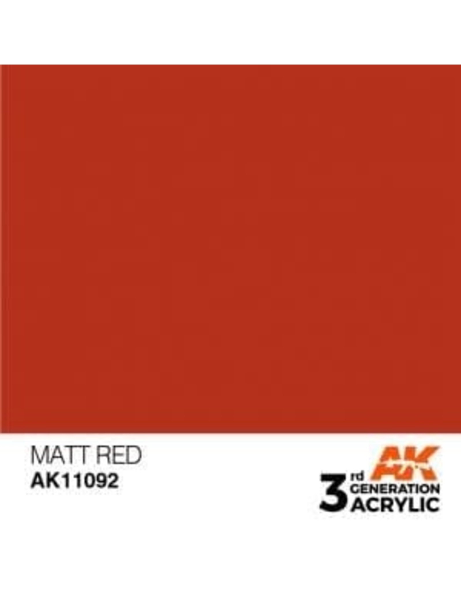 AK Interactive 3RD GEN ACRYLIC MATT RED 17ML
