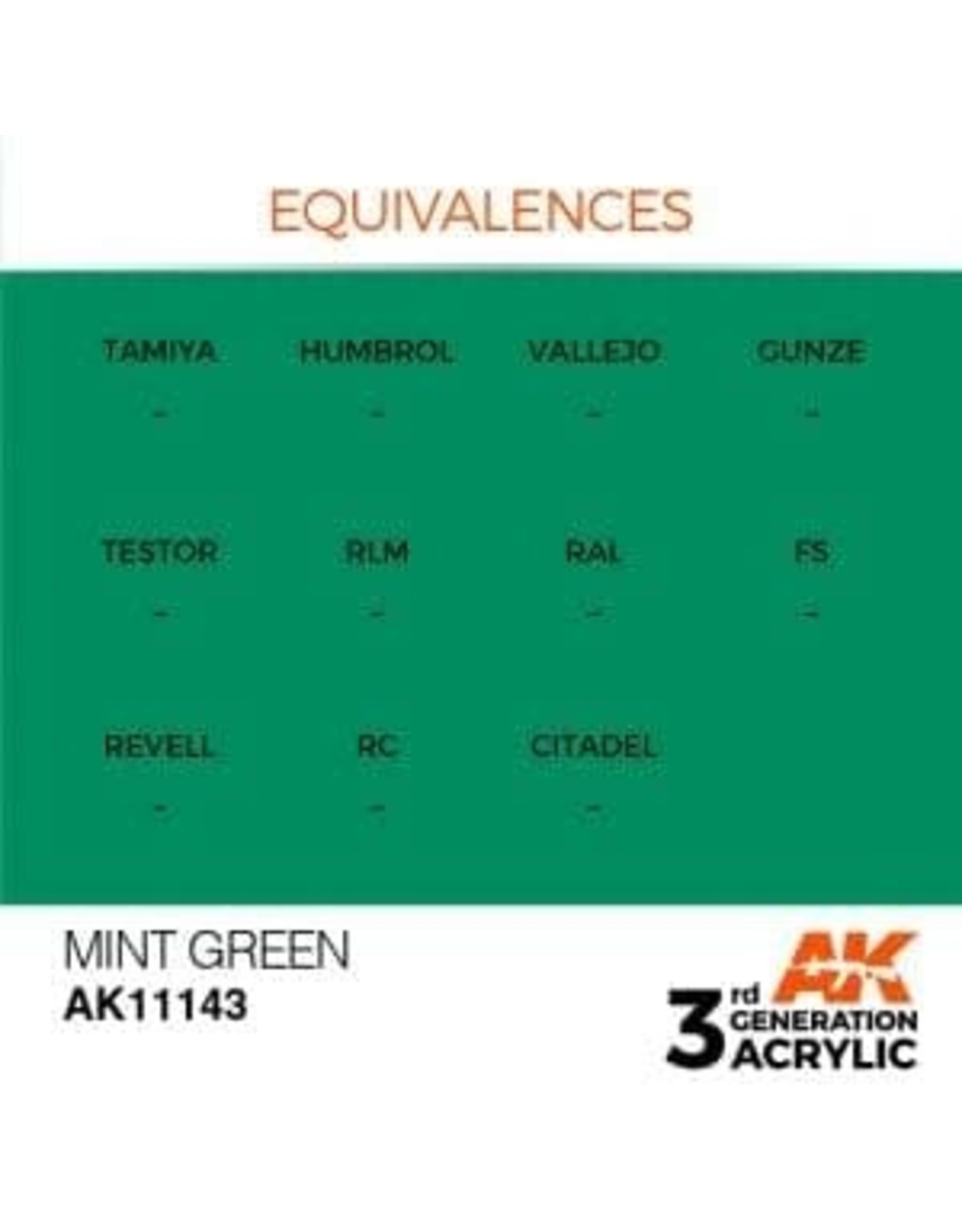 AK Interactive 3RD GEN ACRYLIC MINT GREEN 17ML